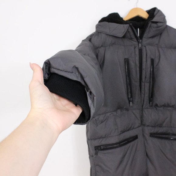 DKNY Mens Ultra Loft Full Length Quilted Parka with Sherpa Lined Hood - Picture 4 of 7